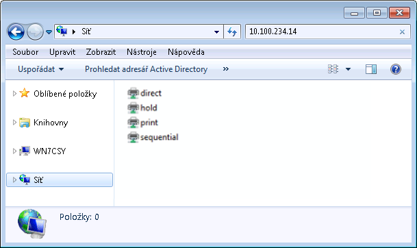 Systém Windows pro produkt EX/i Print Server 10 Poznámka: Tisk je v okně Nastavení a na stránce Konfigurace označován termínem Tisk Windows.
