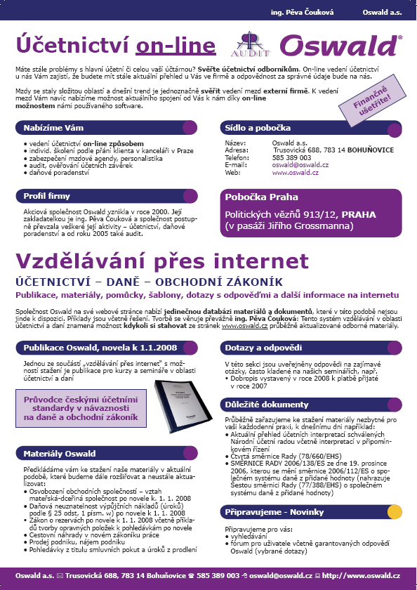Věstník Oswald č.