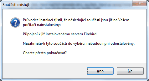 Instalace 5 Výběr typu instalace Instalátor vám nabídne možnosti instalace. Máte možnost zvolit, jaký databázový stroj chcete používat. Po zvolení pokračujte stiskem tlačítka Další.