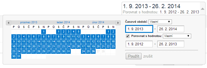Googe Anaytics porovnávání (období) Všechny údaje by měi být sedovány v rámci určitého období, ideáně srovnávány s minuostí.