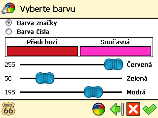 Legenda ❶ V nabídce Hlavní menu zvolte Nastavení mapy. ❷ Zvolte Legenda. ❸ Na obrazovce Legenda zvolte: Města/symboly pro města a čísla silnic. Silnice pro různé typy silnic.