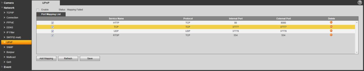 3.2.6 Network UPnP UPnP vám umožní vytvořit mapování vztahu mezi lokální sítí a veřejné sítě. 3.2.7 Network SNMP Protokol SNMP (Simple Network Management Protocol) je protokol, který se používá ke správě složitých sítí s protokolem TCP/IP.