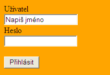 <br><br> <input type="submit" value="přihlásit"> </form> </body> </html> Soubor.