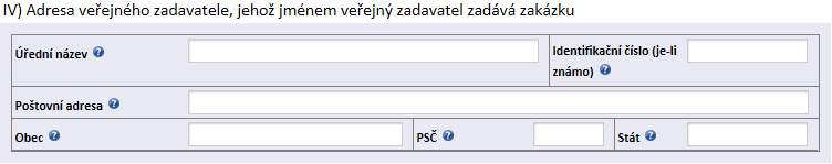 Kontaktní místa uvádí se kontaktní údaje o osobě, které dodavatel zašle žádost o účast (text, max. 255 znaků).