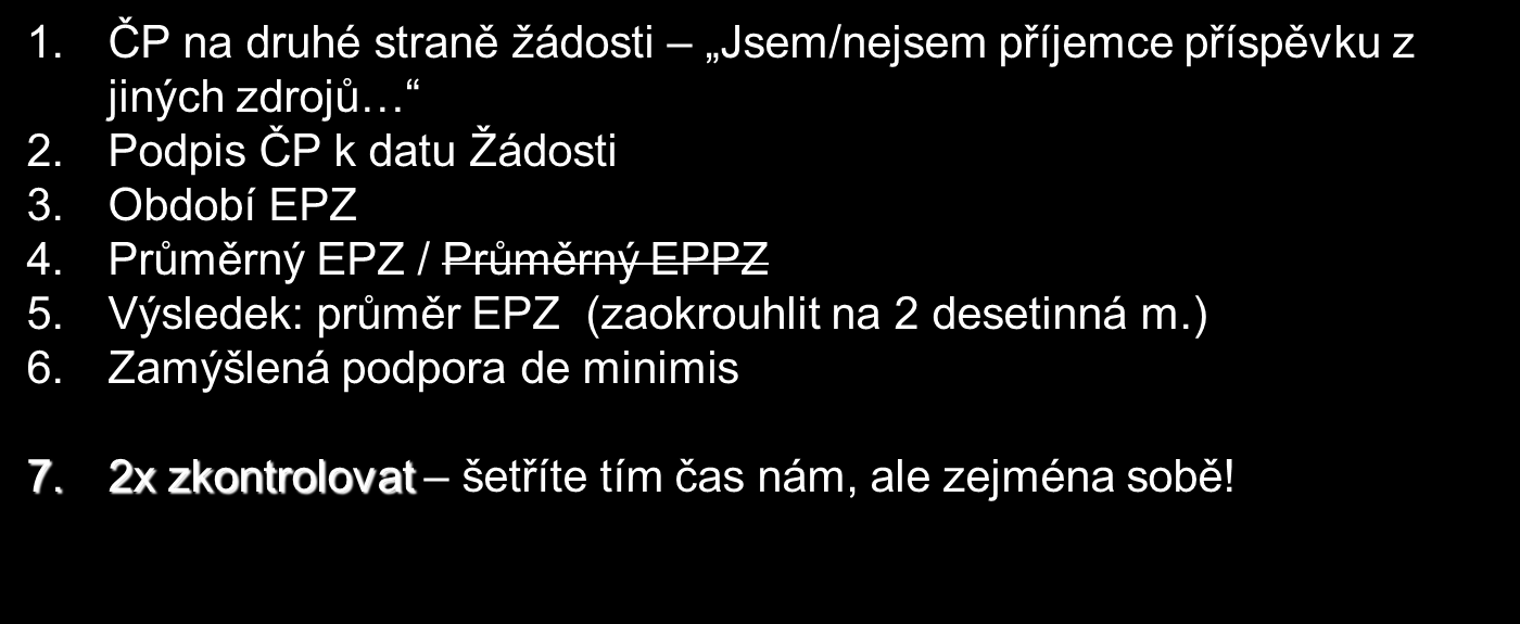 Vyplňování žádosti Max.