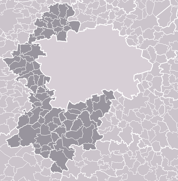 REGIONÁLNÍ SEGMENTACE Okres Praha západ lze z hlediska trhu rozdělit na dvě části severní a jiţní, které od sebe odděluje