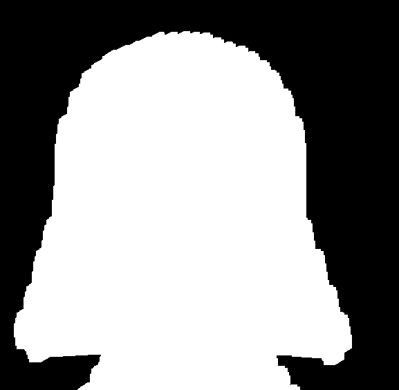 Na hlavě Darth Vadera jsou použity speciální elementy. V BB jsou označeny jako CHECK NOTES a Flety jako USE TILES.