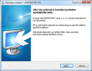 Začátek instalačního procesu Po spuštění instalace přes Setup.exe ve složce média dojde ke spuštění Průvodce instalací, který vás provede všemi následujícími kroky instalace.