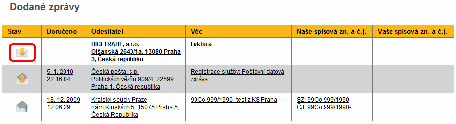 Doručování zpráv do datové schránky zprávu přijme. Formulář neumožňuje vyjádřit nesouhlas, je zde v nabídce pouze přijmout. Pokud zprávu nepřijme, bude tato zpráva po 90 dnech automaticky smazána.