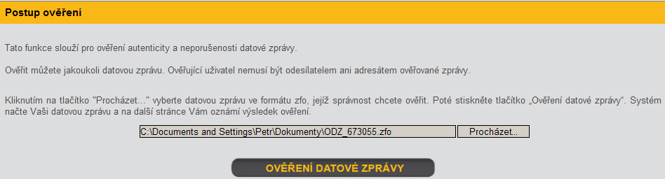 Testovací prostředí datových schránek 40 Odeslané datové zprávy Obrázek 22. Odeslané zprávy, některé pouze dodané.