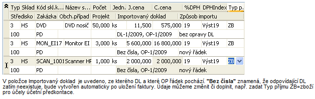 - 49 - Lgistika, sklady, fakturace a distribuce v IS Pkud zvlíme režim čerpání bez pravy, pak změna naimprtvanéh pčtu bude chápána puze jak částečný imprt z ddacíh listu (ddací list lze imprtvat i