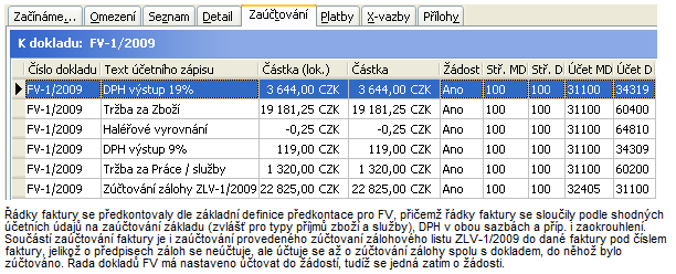 - 54 - Lgistika, sklady, fakturace a distribuce v IS NE => Pkud máte seznam plateb prázdný, pak jste neprvedli zúčtvání zálhy d dané faktury.