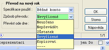 5 Modul Zásoby-Převod firmy do nového roku Příklady převodu o Objednávky stačí převést jen Nevyřízené. o Minimální množství na skladě stačí Zůstatek. o Nabídky stačí Nevyřízené nebo Nepřevádět.