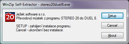 1. Stažení a instalace převodového můstku Společnost Ježek software s.r.o. připravila pro potřeby převodu dat mezi programy STEREO a DUEL automatický aparát, který je zdarma k dispozici na internetových stránkách: http://www.