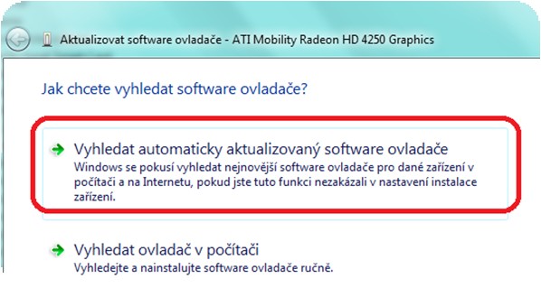 Aktualizace aktualizujte ovladač grafického adaptéru pomocí Windows Update. 1.