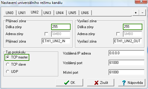 K odesílané zprávě lze připojit soubor z paměťové karty PLC jako přílohu. Jméno souboru se předává proměnnou na vstupu Attach.