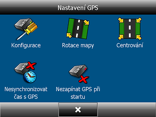 Nastavení 64 vašemu GPS přijímači. Opět klikněte na šipku doprava. Uvidíte informace přicházející z GPS. Pokud je GPS připojena, vidíte informace o signálu, souřadnicích a dalších parametrech.
