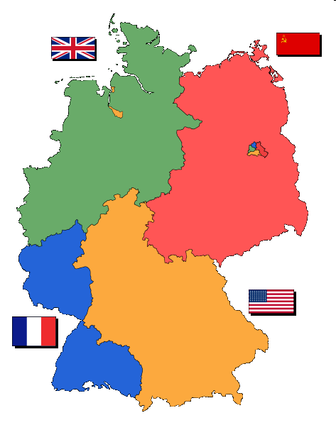 Výsledky jednání Německo rozděleno do čtyř