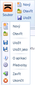 Uživatelská příručka IDEA Beam 11 4 Práce s projektem Příkazy pro práci s daty projektu jsou v nabídce na kartě Projekt:: Nový založí nový projekt.