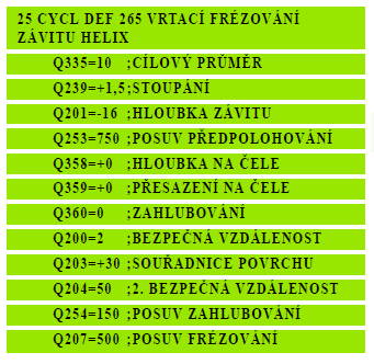 Přesazení při čelním zahlubování Q359 (inkrementálně): vzdálenost o níž TNC přesadí střed nástroje ze středu díry.