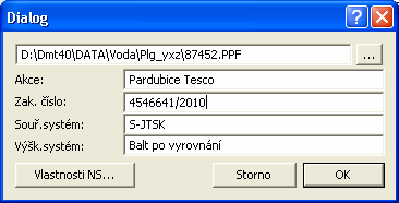 Výstup psaného profilu do souboru PPF Tento dialog slouží k zadání umístění a názvu výstupního textového souboru PPF. Dialog se otevře po volbě z menu Voda - Výstupy - Psaný profil... strana 42.