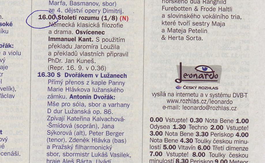 AUDIO/AUDIOVIZUÁLNÍ POŘAD Filosofický ústav AV ČR, v. v. i. Století rozumu.