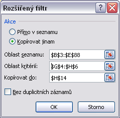 než 6:00 bez ohledu na den uvedený v poli Den. Pomocí této kriteriální tabulky bychom vybrali záznamy všech z třídy 1. A, kteří mají ve sloupci Kg papíru číslo větší než 45, a všechny z 1.