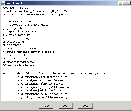 Otevření Java Console ve Windows V systému Windows se po spuštění java appletu v prohlížeči objeví v systémové části dolního panelu ikonka javy vzhledem připomínající šálek kouřící kávy.