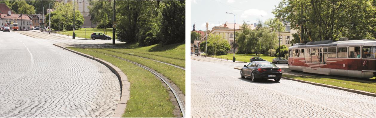 Povinnost řidiče, tedy i jezdce na zvířeti, dát při odbočování vpravo přednost v jízdě tramvaji připadá v úvahu zpravidla tam, kde je tramvajová pás (trať) zřízen při pravém okraji pozemní