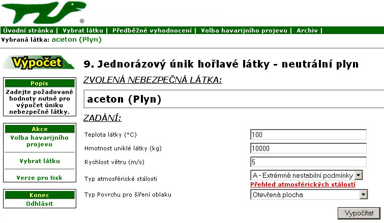Modelování úniku NL ROZEX Alarm aplikace umožňující efektivně modelovat úniky NL a vytvářet prognózy havarijních