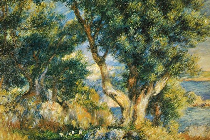Auguste Renoir Krajina u Mentonu o Renoira postihl těžký revmatismus a ochromil ho tak, že mu