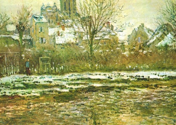 Claude Monet Kostel ve Vétheuil pod sněhem