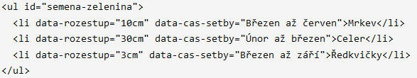 Microdata a Custom data attributes - Microdata - nástupce mikroformátů, cílem je vložit do stránky jasnou sémantiku - Atributy itemscope,