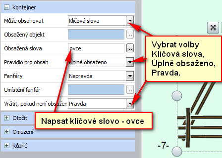 Klikneme na obrázek ohrady (je to vlastně obdelník) V levém