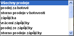 Zboží Třídění se provádí klepnutím na záhlaví sloupce. Ve sloupci Cena skladová se zobrazuje skladová cena po provedení zobrazeného pohybu.