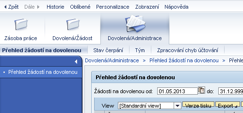 Po kliknutí na toto tlačítko se objeví okno, ve kterém můţeme zvolit uloţení souboru nebo přímo otevření pomocí Adobe Akrobat. Pomocí tlačítka je moţné tabulku vyexportovat do Excelu.