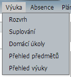 Pololetní klasifikaci - přehled známek na vysvědčení v aktuálním roce a předchozích letech studia.