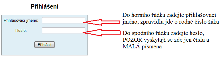 Příručka programu Bakaláři pro rodiče a studenty Po zobrazení stránek školy na adrese www.