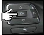 Manuální aktivace/deaktivace senzorů Stiskněte tlačítko OK na 3 sekundy pro aktivaci/deaktivaci parkovacího systému, pokud jede vozidlo nižší rychlostí
