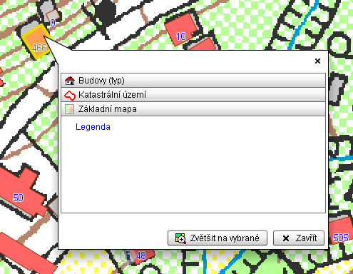 5. Rozklikneme-li vrstvu Základní mapa, objeví se odkaz na Legendu k rastru