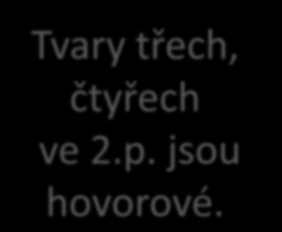 Za každý správný tvar máš bod 1. před (4) čtyřmi lety 2. kup (2) dvoje noviny 3. bez (3) tří spolužáků 4. ztráta (2) dvou bodů 5.