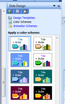 6.6 Barvy a schémata barev V podokně úloh v Návrhu snímku jsou schémata barev.