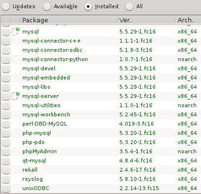 3. Systém C/S MySQL má v Linuxu zpravidla součásti: - MySQL klient slouží k ovládání a k připojení do databázového serveru - MySQL database connector (ODBC, JDBC) - pro spojení různých aplikací s