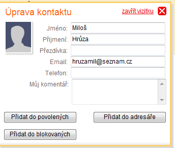 Lze upravovat různá nastavení schránky měnit heslo, osobní údaje aj. Můžeme si příchozí poštu přesměrovat na jinou e-mailovou adresu.