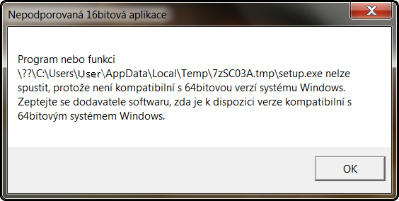 Instalace zamrzne na 100% Výjimečně je instalace zastavena na 100% na dobu > 5 min. Instalace je i přes toto zamrznutí řádně dokončená.