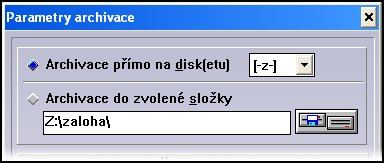 6. Archivace a Rearchivace dat Archivace Doporučujeme provádět archivaci minimálně jednou měsíčně do externího umístění -> flash disk, externí disk, síťové umístění atd.