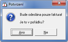 Pokračujte tlačítkem [OK]. 7) Zobrazí se protokol s informacemi o odeslané dávce. Protokol můžete zavřít červeným křížkem vpravo nahoře.