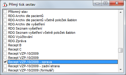 Zvolte Všem a pokračujte tlačítkem [OK]. Následně nově vytvořené sestavě zatržením zvolte spuštění nabízela tato sestava. Uložit výběr, aby se při příštím Upravenou tiskovou sestavu zkuste vytisknout.