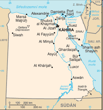 Egypt Hlavní město: Káhira Rozloha: 1 001 739 km² Nejvyšší bod: Gebel Katrinah (2 642 m n. m.) Obyvatelstvo: 81713520 Historie Egypta patří mezi nejdelší souvislé historie sjednoceného státu.