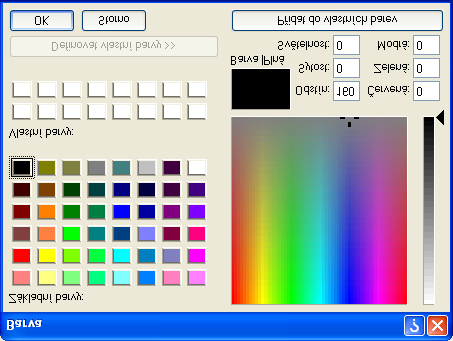 Barva pozadí Jde o barvu pozadí celého okna Demonstrace výpočtu. V základním nastavení je tato barva bílá. Výchozí nastavení Je základní volba barev nastavená od tvůrce aplikace.